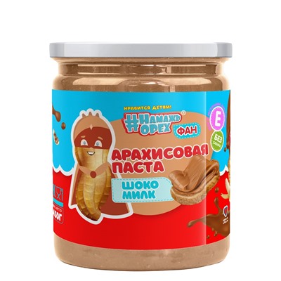 Арахисовая паста"Намажь_Орех" (Фан серия) Шоко Милк 400 гр.