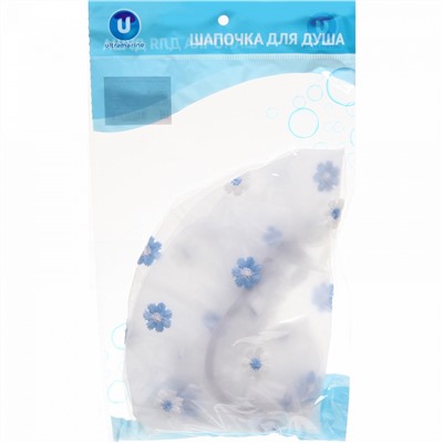 Шапочка для душа "Ультрамарин - Aqua hit", микс 6 цветов, d-24 см (двухслойная, с мягкой резинкой)