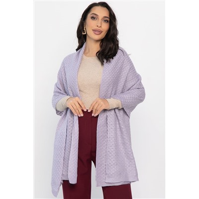 Вязаный палантин (пыльно-сиреневый) ВП01-1М