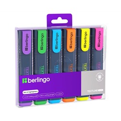 Набор текстовыделителей Berlingo "Textline HL500" 06цв., 1-5мм, чехол с европодвесом