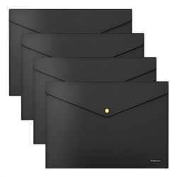 Папка-конверт на кнопке A4 пластик ErichKrause® Matt Accent непрозрачный 55883/12/Россия Подробнее