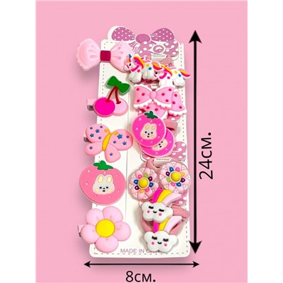 Набор аксессуаров для волос (уточки 5 шт + резинки 10 шт) Арт НД11 тип 6