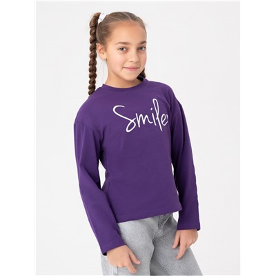 Лонгслив детский "Смайл" фиолет