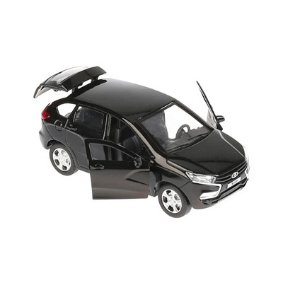 Машина металл LADA XRAY длина 12 см, двери, багаж, инерц, черный, кор. 271517