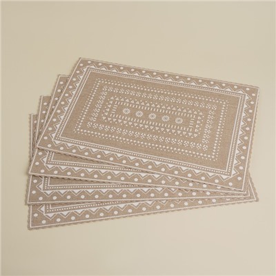 Салфетки сервировочные SL Home, 4 шт., 44×29 см, бежевые