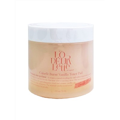 LODEURLETTE Тонер-пэды для сухой и лишенной эластичности кожи лица / In England Colorfit Burnt Vanilla, 150 мл