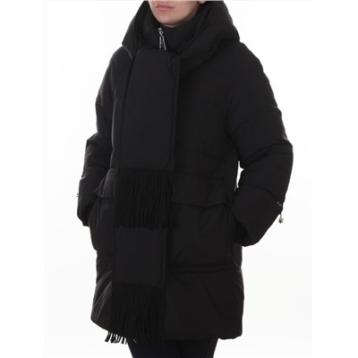 H781 BLACK Куртка зимняя женская (200 гр. холлофайбер)