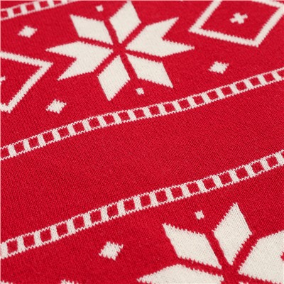 Плед из хлопка с новогодним рисунком Frostwork из коллекции New Year Essential, 130x180 см
