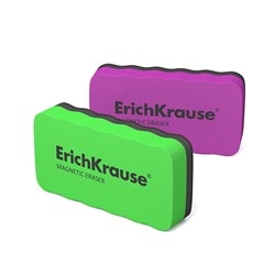 Губка для маркерных досок ErichKrause, магнитная, 107×57 мм, МИКС