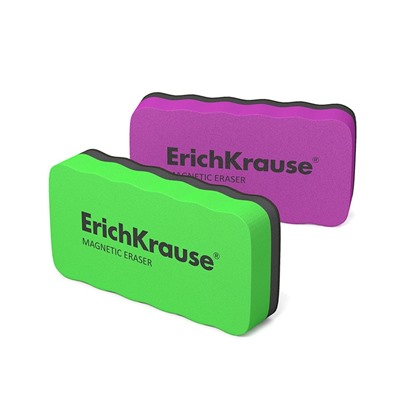 Губка для маркерных досок ErichKrause, магнитная, 107×57 мм, МИКС