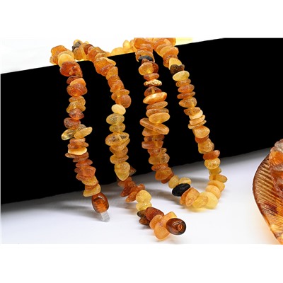Бусы из лечебного обкатанного янтаря цв.медовый, 54см