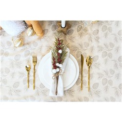 Скатерть новогодняя "Этель" Еловые ветви 110х148+/- 3см, 100% хл, саржа 190 гр/м2