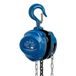 Таль цепная, 1 т, h подъема 2.5 м, расстояние между крюками 350 мм Stels
