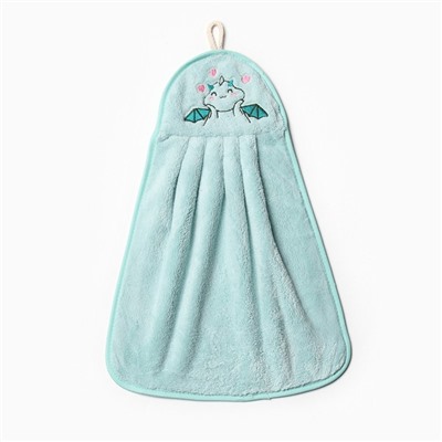 Салфетка декоративная Доляна "Дракоша" 25х34 см, 280 г/м2, микрофибра, 100% п/э