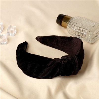 Ободок для волос «Мадлен», 3.5 см, чёрный