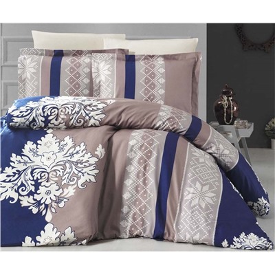 2 сп. Евро Комплект Постельного Белья Cotton Saten Julyan - Altınbaşak