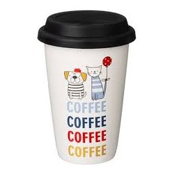 КРУЖКА LEFARD COFFEMANIA С СИЛИКОНОВОЙ КРЫШКОЙ, 390МЛ