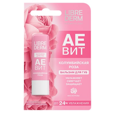 LIBREDERM AEVIT Бальзам для губ КОЛУМБИЙСКАЯ РОЗА 4 гр