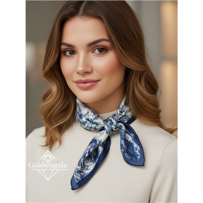 Косынка шелковая с принтом Арт 25183/008