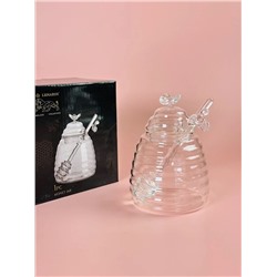 200-136 Банка для мёда 480мл с ложкой в под.уп.(х24)Стекло