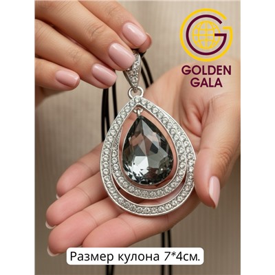 Кулон на кожаном шнурке "Женская грация" Арт КШ2130/09