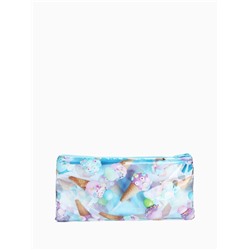 Косметичка на молнии, голубая