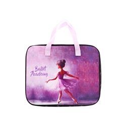 Папка с ручками А4, 360 х 280 х 80 мм, deVENTE "Ballet Academy", текстиль, для девочки