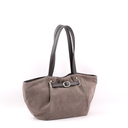 Сумка 341 эко-замша серый шоколад ХИТ продаж