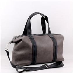 Сумка 728 итальянский серый+черный (саквояж) АКЦИЯ