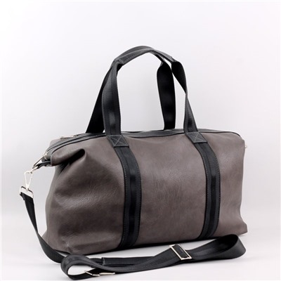 Сумка 728 итальянский серый+черный (саквояж) АКЦИЯ