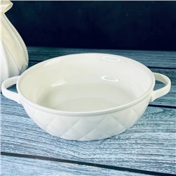 118-080 Круглое блюдо для запекания 23см BIANCO в под.уп.(х16)Фарфор