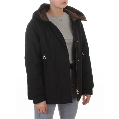 8008 BLACK Куртка демисезонная женская (100 гр. холлофайбер)