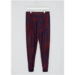 Leaf Print Harem Trousers