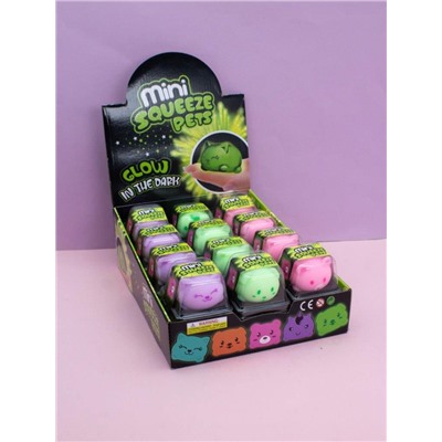 Мялка - антистресс «Mini squeeze pets», mix, шоубокс 24 шт.