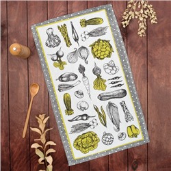 Полотенце кухонное «Овощи» 35×60±2 см,100% хлопок, рогожка,162 г/м2
