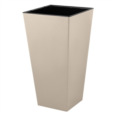 Горшок для цветов InGreen London CUBE 250х250х470 мм, 19,4 л, c дренажной вставкой IG780310006 калифорнийский миндаль