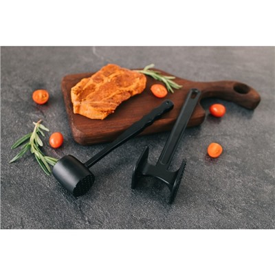 Молоток для мяса Magistro Alum black, 110 грамм, 22 см, чёрный