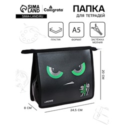 Папка для тетрадей А5, 243x200x80 мм, deVENTE "Bad Boy", молния сверху, пластиковая, для мальчика