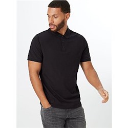 Black Pique Short Sleeve Polo Shirt