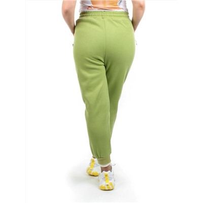 10 GREEN Брюки спортивные женские на флисе (100% хлопок) 7986