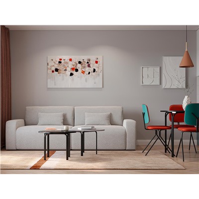 Панно декоративное с эффектом 3D Minimalism, с белой рамой, 40х40 см