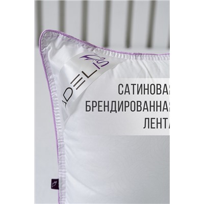 Подушка "Лебяжий пух" микрофибра леб.пух, атл.кант,отстрочка,лента,сумка(Н)
