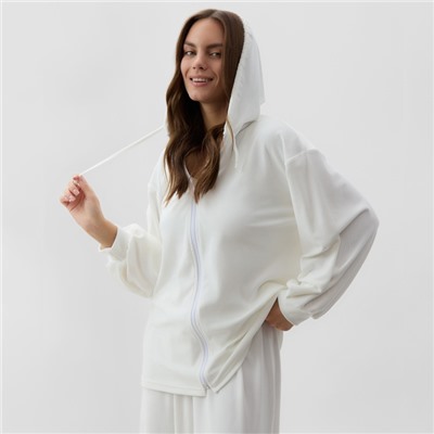 Костюм женский (толстовка и брюки) KAFTAN Plushy р. 44-46, белый