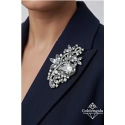 Брошь-кулон крупная с кристаллами БР4 модель БРО/18