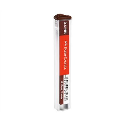Грифели для механических карандашей Faber-Castell "Polymer", 12шт., 0,5мм, HB