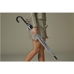 L041-090 BlackWhite (ЧерныйБелый) Зонт женский трость Fulton