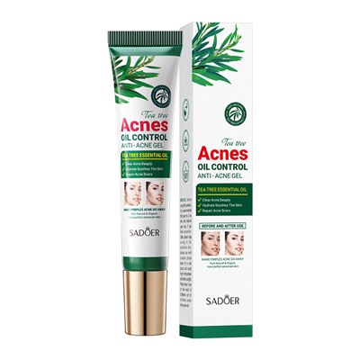 Гель против акне для контроля жирности с экстрактом чайного дерева SADOER Tea Tree Acnes Oil control gel, 20 гр