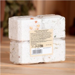 Соляной брикет набор 4 шт "Апельсин, липа, сосна, ель" по 200 гр "Добропаровъ"