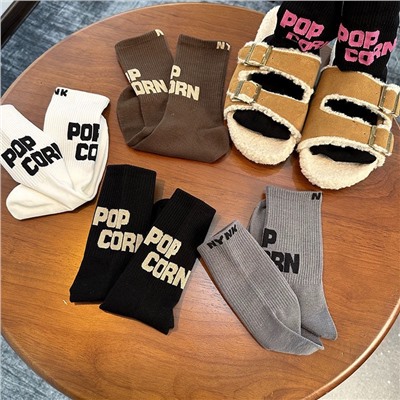 Shark, brand trousers, trend sports knee socks for men and women, internet celebrity, mid-length