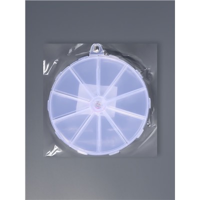 Органайзер для хранения мелочей, 10 ячеек, d=12.8×1.5 см, прозрачный